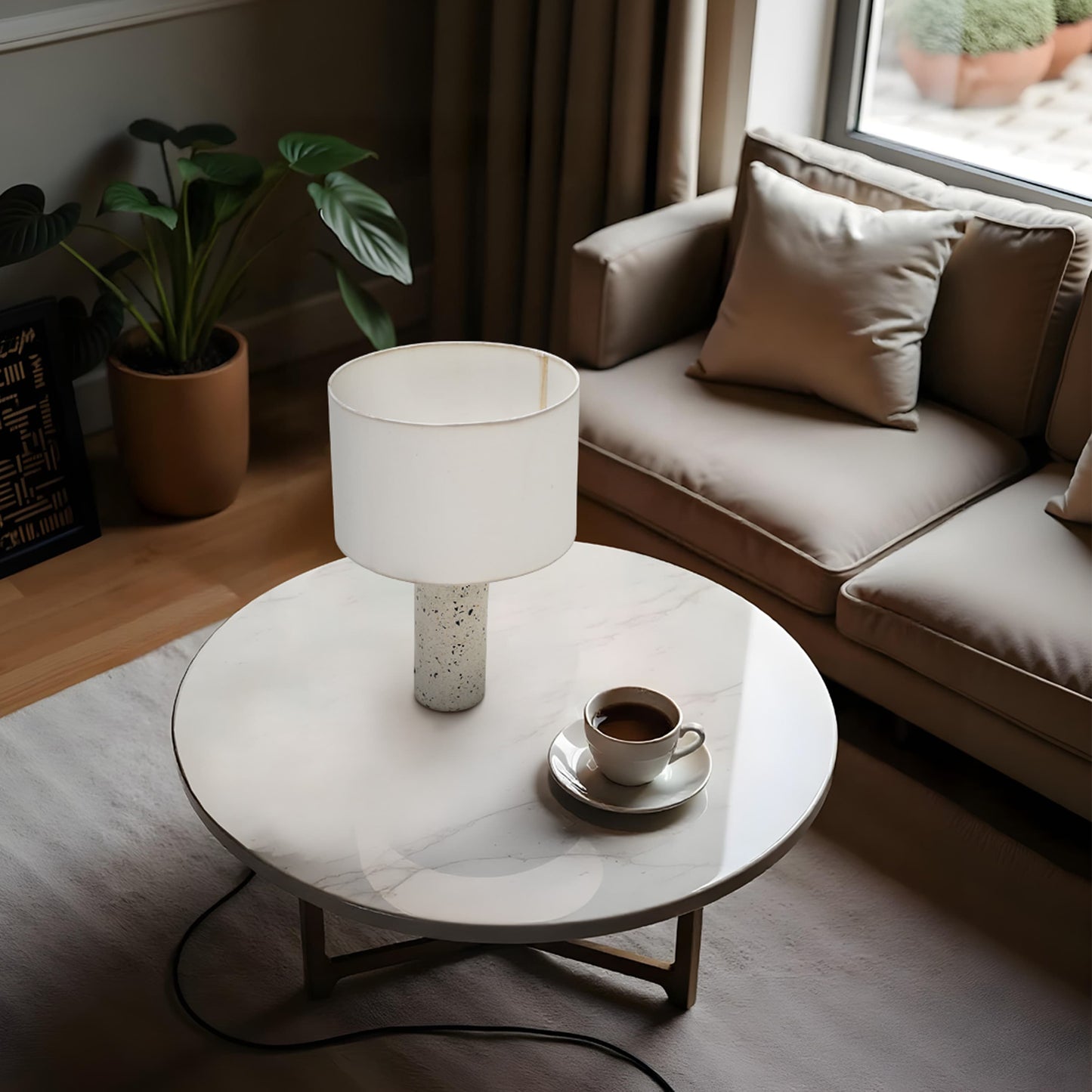 Terrazzo Table Lamps - Cylinder Terra